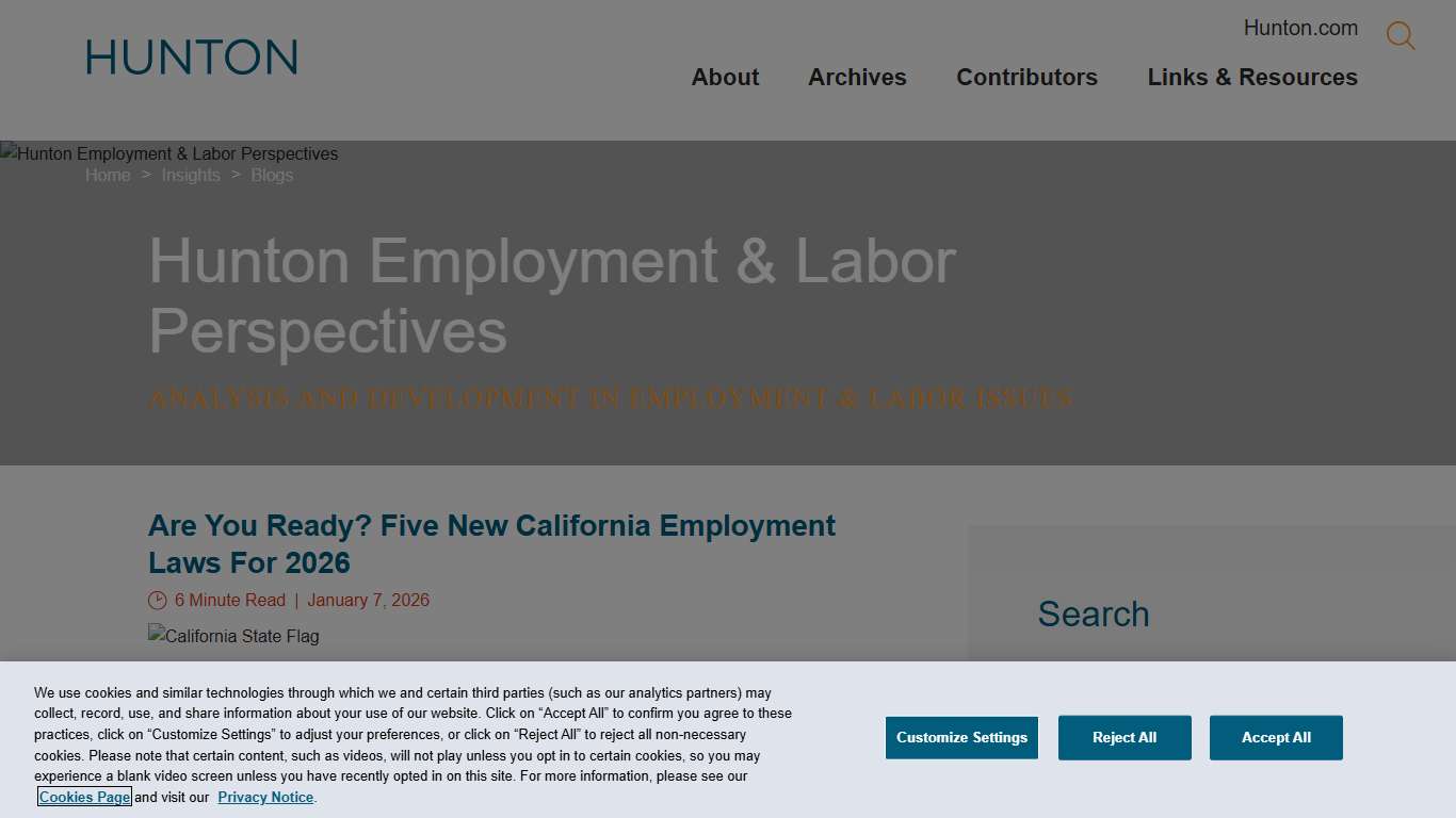 Are You Ready? Five New California Employment Laws For 2026